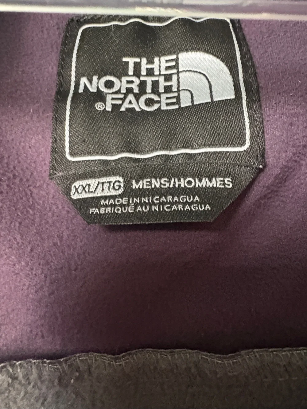 The North Face Men's Two-Tone Purple and Light Gray Softshell Jacket XXL